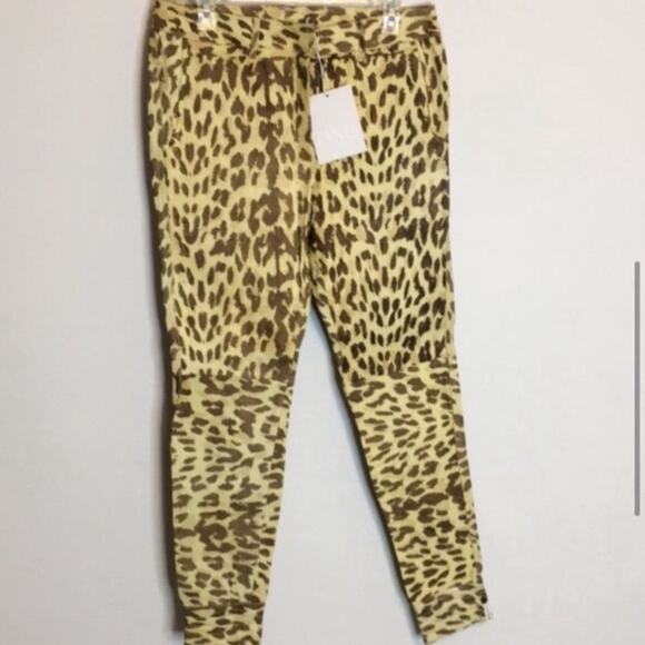 NWT One Teaspoon Jackson leopard leather pants - Picture 6 of 8
